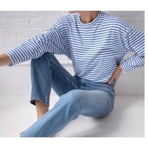 AYR French Fry Tee size M blue and white stripe size M